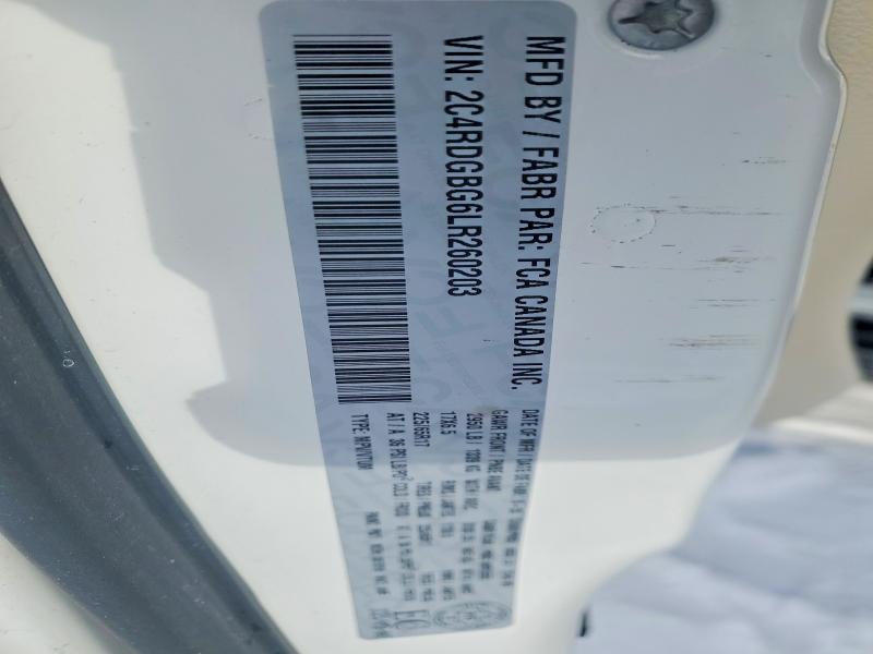 2020 Dodge Grand Caravan მანქანა იყიდება აუქციონზე, vin: 2C4RDGBG6LR260203, აუქციონის ნომერი: 76480015