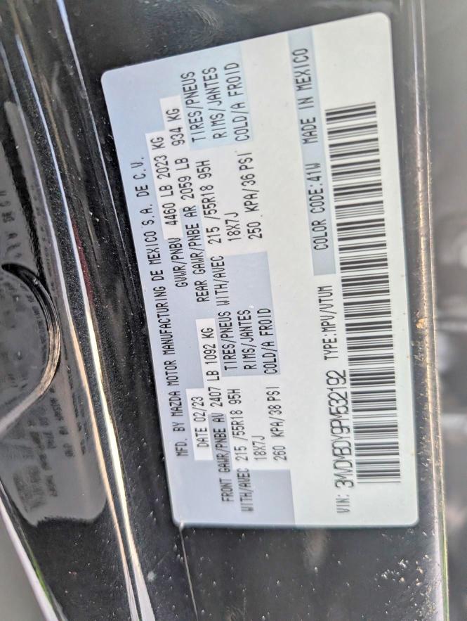 Aukcja sprzedaży 2023 Mazda Cx-30, vin: 3MVDMBDY9PM532192, numer aukcji: 75373465
