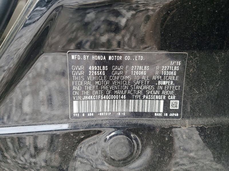 Aukcja sprzedaży 2016 Acura Rlx, vin: JH4KC1F54GC000146, numer aukcji: 78889975