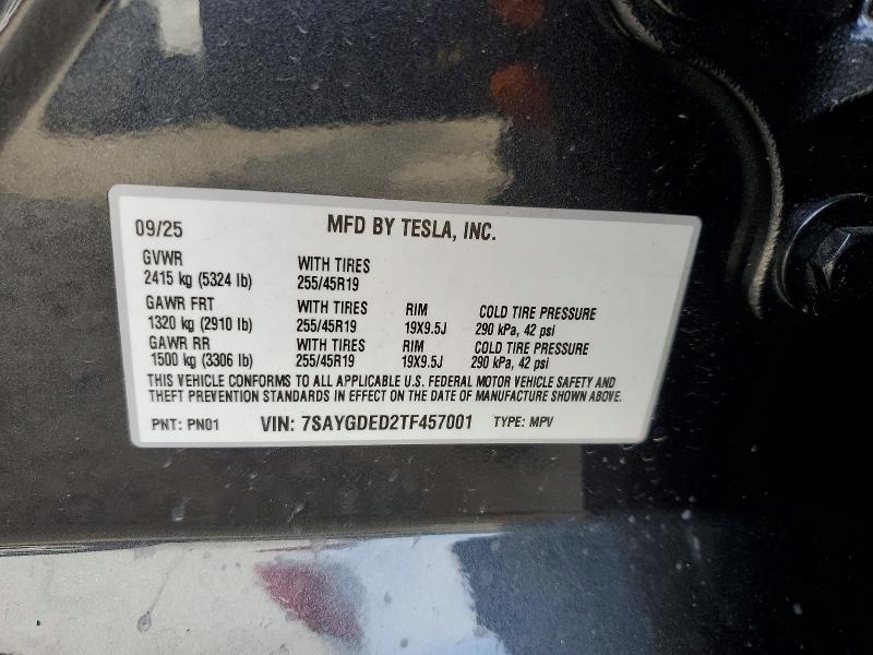 Продажа на аукционе авто 2026 Tesla Model Y, vin: 7SAYGDED2TF457001, номер лота: 78364575