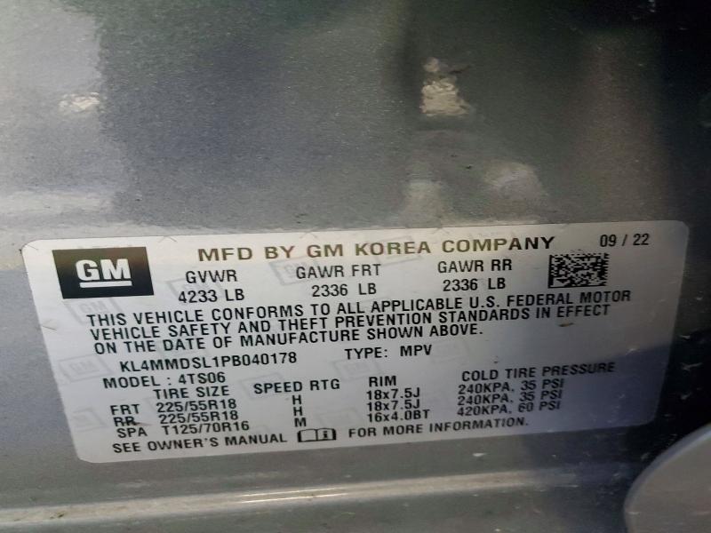 74442805 :رقم المزاد ، KL4MMDSL1PB040178 vin ، 2023 Buick Encore Gx مزاد بيع
