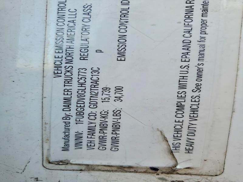 77493815 :رقم المزاد ، 1FUBGEDV8GLHC5773 vin ، 2016 Freightliner Cascadia 125 مزاد بيع
