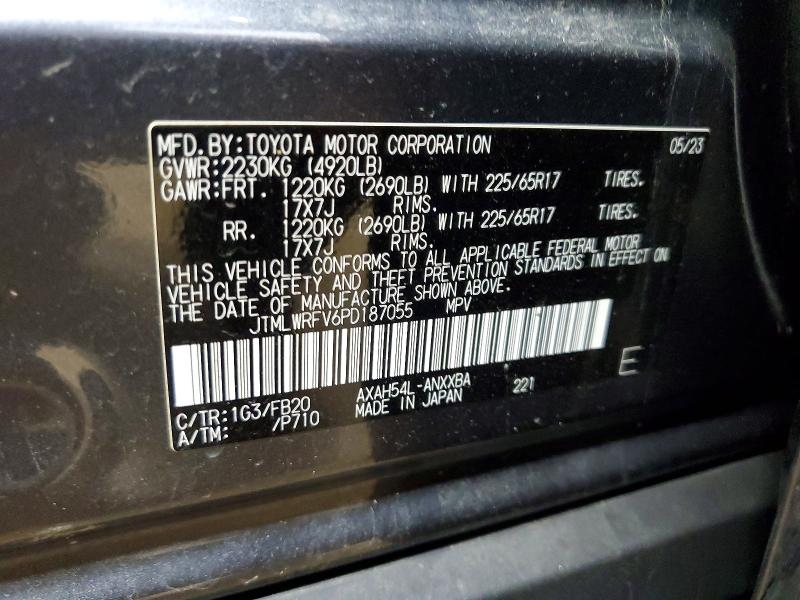 Auction sale of the 2023 Toyota Rav4 Hybrid, vin: JTMLWRFV6PD187055, lot number: 77513535