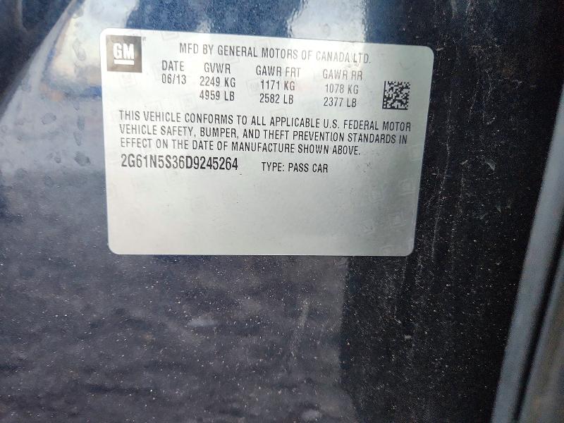 76575975 :رقم المزاد ، 2G61N5S36D9245264 vin ، 2013 Cadillac Xts مزاد بيع