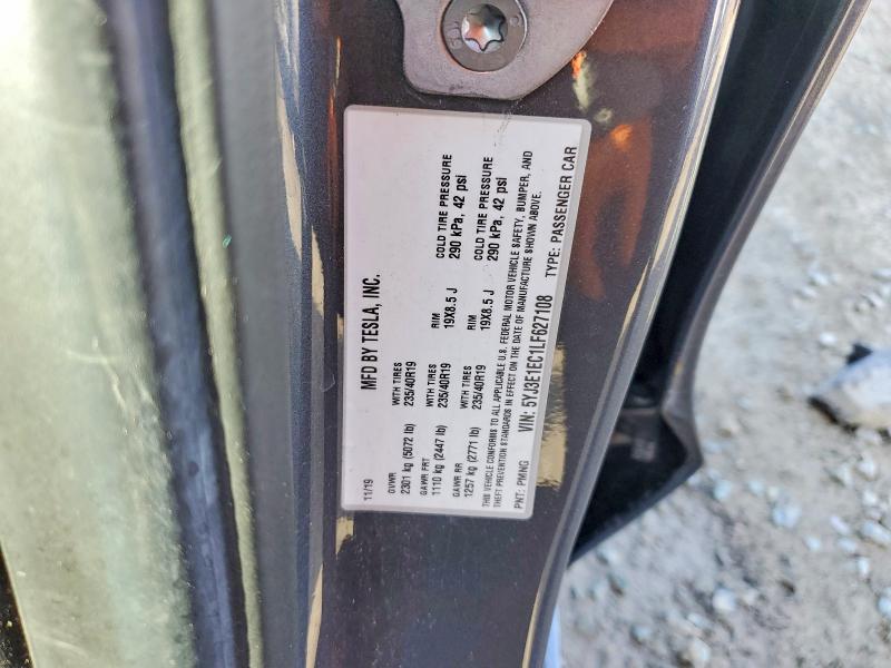 2020 Tesla Model 3 მანქანა იყიდება აუქციონზე, vin: 5YJ3E1EC1LF627108, აუქციონის ნომერი: 77907895