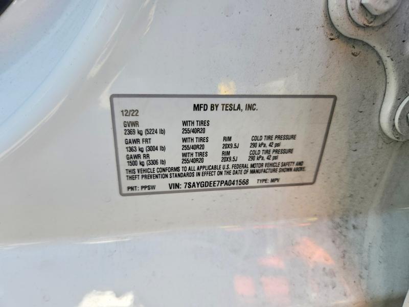 78280685 :رقم المزاد ، 7SAYGDEE7PA041568 vin ، 2023 Tesla Model Y مزاد بيع