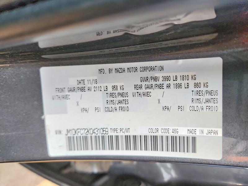Aukcja sprzedaży 2019 Mazda Cx-3, vin: JM1DKFC72K0431059, numer aukcji: 77529145