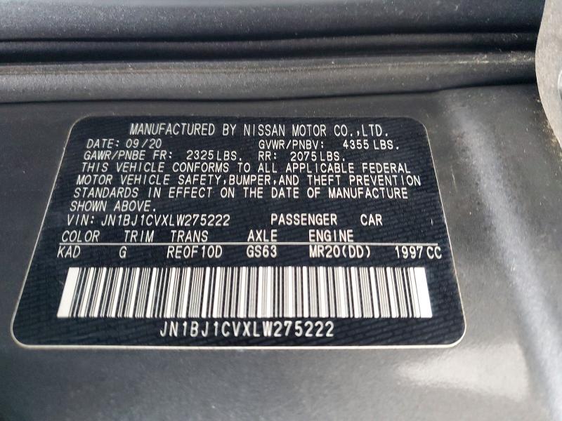 Aukcja sprzedaży 2020 Nissan Rogue Sport, vin: JN1BJ1CVXLW275222, numer aukcji: 76171665