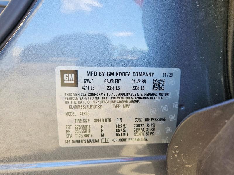 78609985 :رقم المزاد ، KL4MMBS27LB101331 vin ، 2020 Buick Encore Gx مزاد بيع
