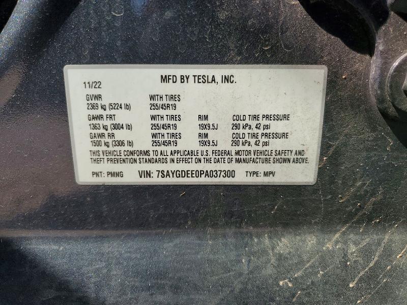 79292905 :رقم المزاد ، 7SAYGDEE0PA037300 vin ، 2023 Tesla Model Y مزاد بيع