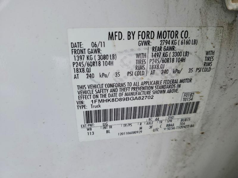Продаж на аукціоні авто 2011 Ford Explorer, vin: 1FMHK8D89BGA82702, номер лоту: 76228105