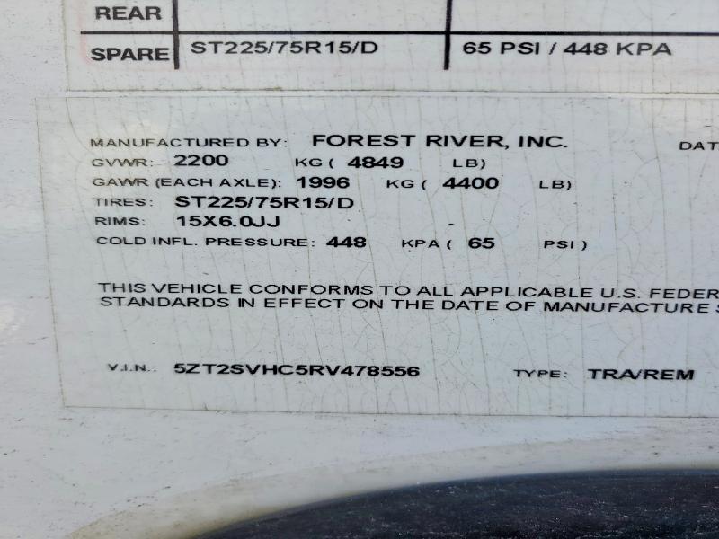 Aukcja sprzedaży 2024 Frrv Surveyor, vin: 5ZT2SVHC5RV478556, numer aukcji: 77015885