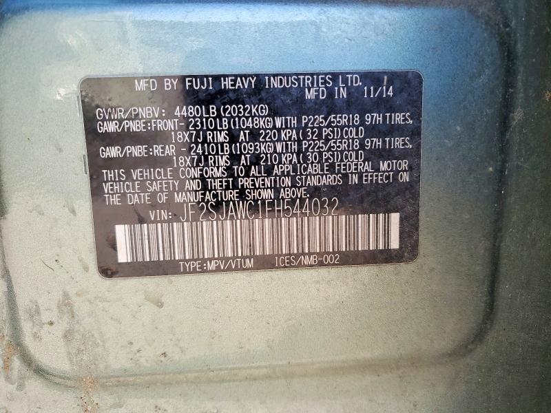 Продаж на аукціоні авто 2015 Subaru Forester, vin: JF2SJAWC1FH544032, номер лоту: 76888605