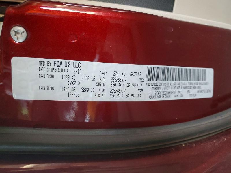 79248545 :رقم المزاد ، 2C4RC1BG2HR835467 vin ، 2017 Chrysler Pacifica مزاد بيع