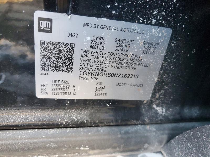 Aukcja sprzedaży 2022 Cadillac Xt5, vin: 1GYKNGRS0NZ162313, numer aukcji: 75790845
