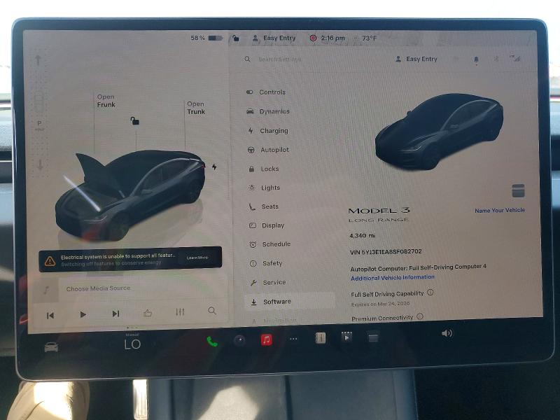 Продажа на аукционе авто 2025 Tesla Model 3, vin: 5YJ3E1EA8SF082702, номер лота: 75096055