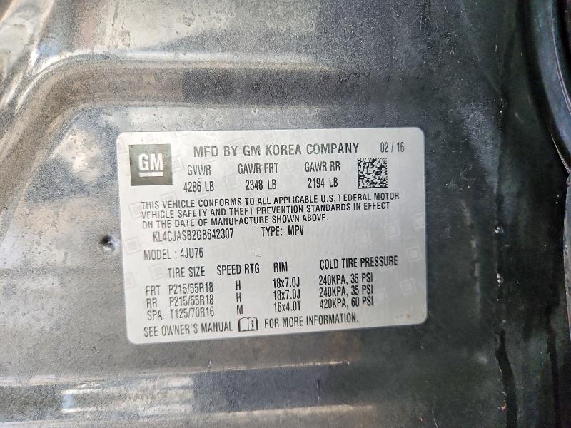 Продажа на аукционе авто 2016 Buick Encore, vin: KL4CJASB2GB642307, номер лота: 79099225
