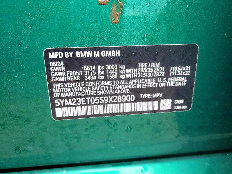 77511885 :رقم المزاد ، 5YM23ET05S9X28900 vin ، 2025 Bmw X6 مزاد بيع