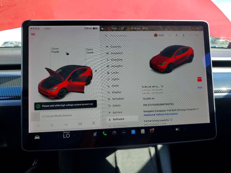 78973745 :رقم المزاد ، 5YJYGAEE8MF266754 vin ، 2021 Tesla Model Y مزاد بيع