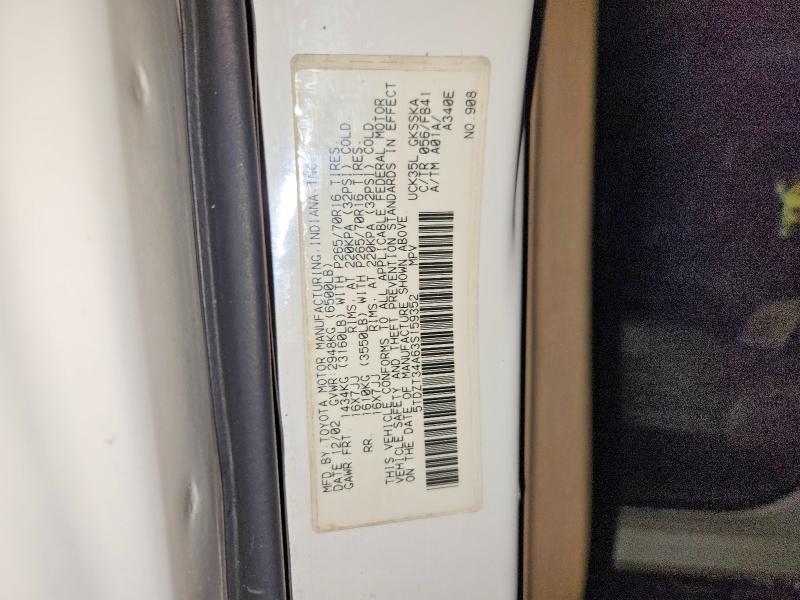 75513885 :رقم المزاد ، 5TDZT34A63S159352 vin ، 2003 Toyota Sequoia مزاد بيع