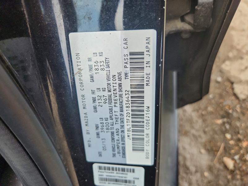Продаж на аукціоні авто 2013 Mazda 3, vin: JM1BL1TF2D1836432, номер лоту: 78856715