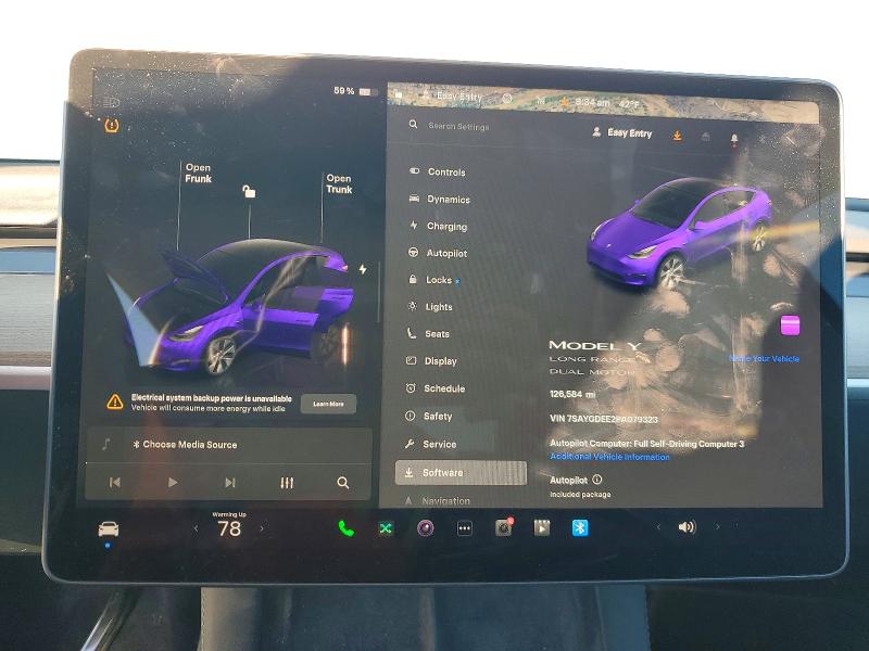75965535 :رقم المزاد ، 7SAYGDEE2PA079323 vin ، 2023 Tesla Model Y مزاد بيع