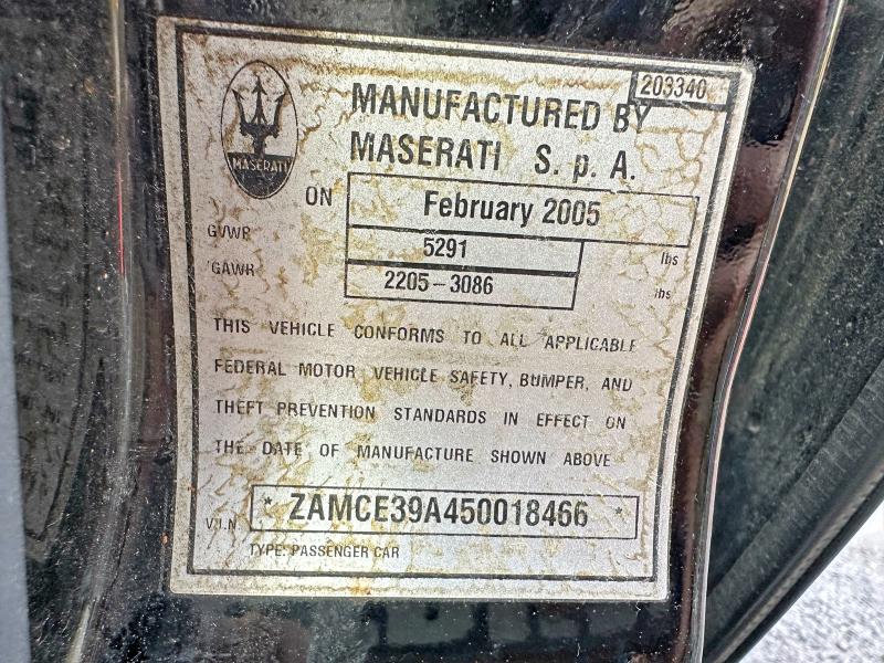 Aukcja sprzedaży 2005 Maserati Quattroporte, vin: ZAMCE39A450018466, numer aukcji: 79164775
