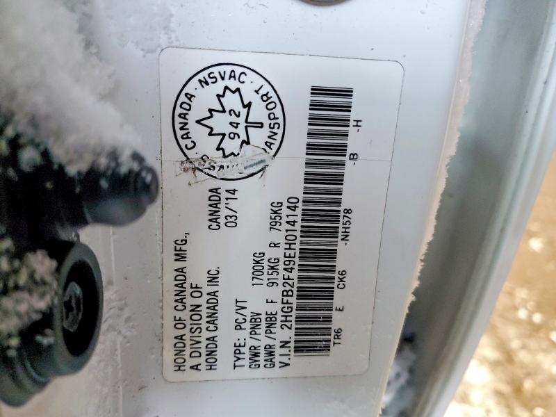 Aukcja sprzedaży 2014 Honda Civic, vin: 2HGFB2F49EH014140, numer aukcji: 76574375