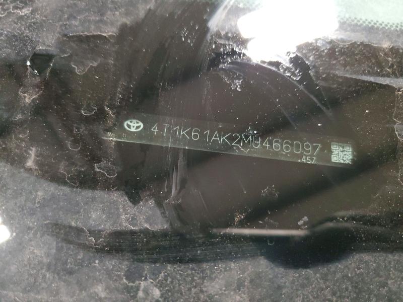 Aukcja sprzedaży 2021 Toyota Camry, vin: 4T1K61AK2MU466097, numer aukcji: 77297845