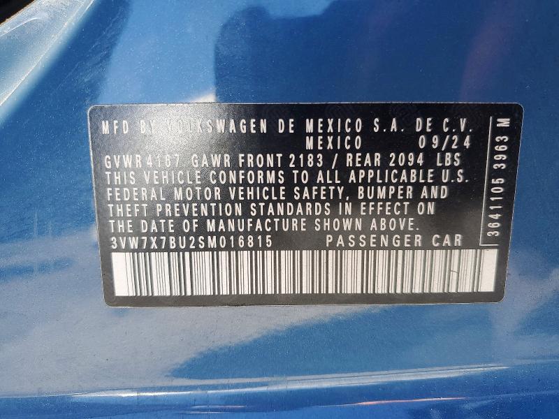 Продаж на аукціоні авто 2025 Volkswagen Jetta, vin: 3VW7X7BU2SM016815, номер лоту: 79106775