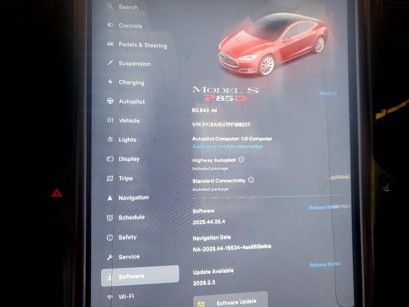 Aukcja sprzedaży 2015 Tesla Model S, vin: 5YJSA1E47FF109217, numer aukcji: 78273745