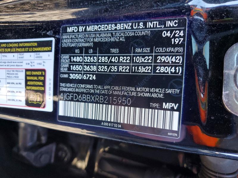 Aukcja sprzedaży 2024 Mercedes-benz Gle Coupe, vin: 4JGFD6BBXRB215950, numer aukcji: 76401495
