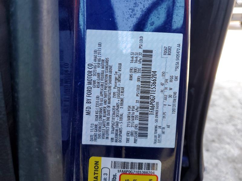 Продаж на аукціоні авто 2014 Ford Fusion, vin: 1FA6P0G71E5366204, номер лоту: 79051045