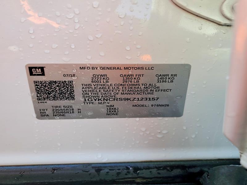 Aukcja sprzedaży 2019 Cadillac Xt5, vin: 1GYKNCRS9KZ123157, numer aukcji: 75594185