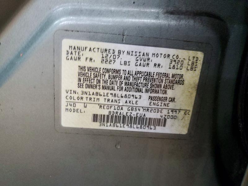 79090545 :رقم المزاد ، 3N1AB61E98L680963 vin ، 2008 Nissan Sentra مزاد بيع