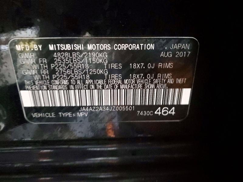 Aukcja sprzedaży 2018 Mitsubishi Outlander, vin: JA4AZ2A34JZ005501, numer aukcji: 76078715