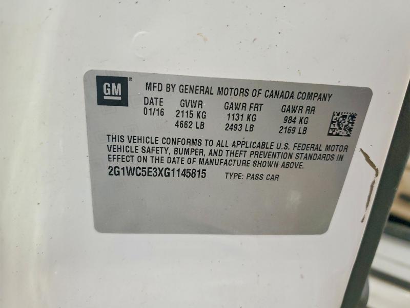 Продажа на аукционе авто 2016 Chevrolet Impala Limited, vin: 2G1WC5E3XG1145815, номер лота: 75906835