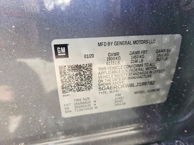 Продажа на аукционе авто 2020 Buick Enclave, vin: 5GAERCKW8LJ199782, номер лота: 77628105
