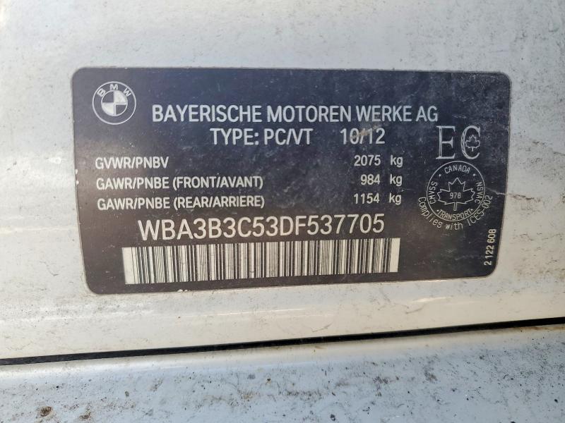 2013 Bmw 328 მანქანა იყიდება აუქციონზე, vin: WBA3B3C53DF537705, აუქციონის ნომერი: 74216775