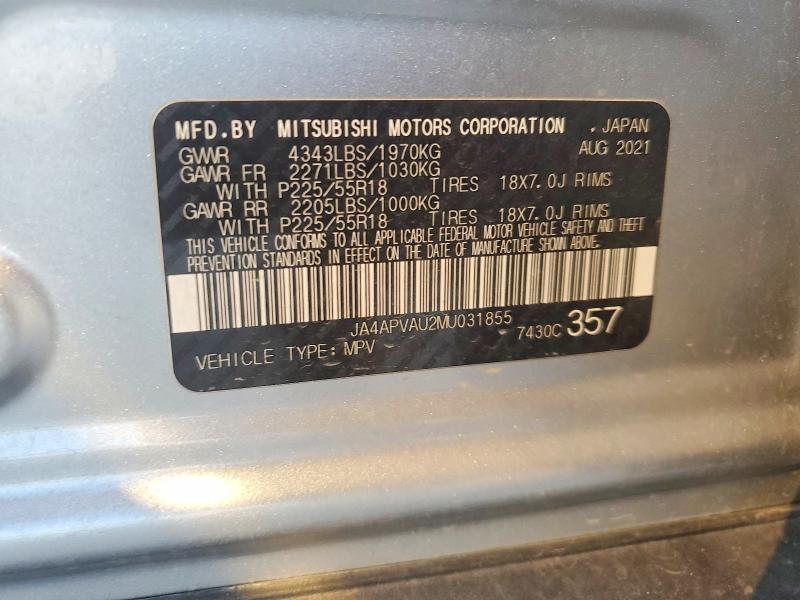 Продаж на аукціоні авто 2021 Mitsubishi Outlander Sport, vin: JA4APVAU2MU031855, номер лоту: 77085885