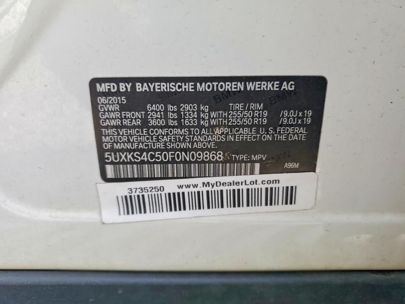 Aukcja sprzedaży 2015 Bmw X5, vin: 5UXKS4C50F0N09868, numer aukcji: 78272055