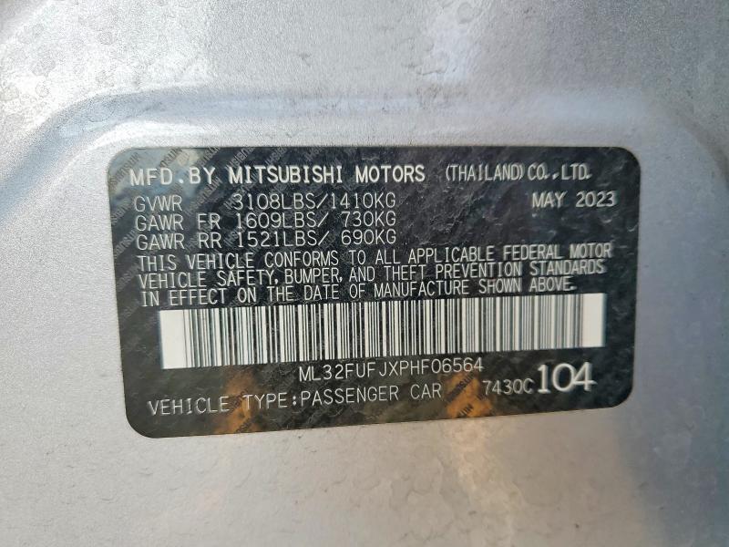 Продаж на аукціоні авто 2023 Mitsubishi Mirage, vin: ML32FUFJXPHF06564, номер лоту: 76473745