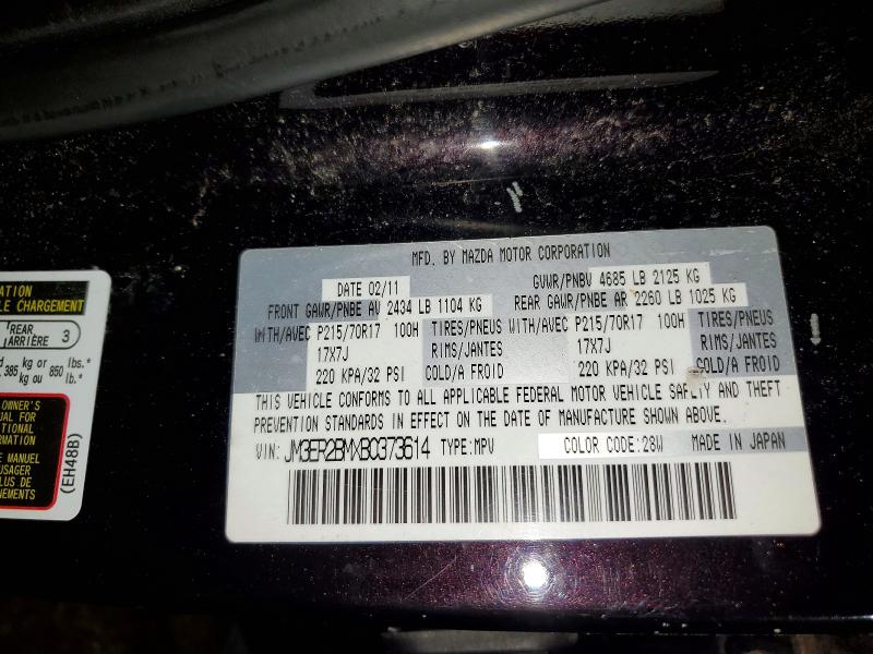 Aukcja sprzedaży 2011 Mazda Cx-7, vin: JM3ER2BMXB0373614, numer aukcji: 51190446