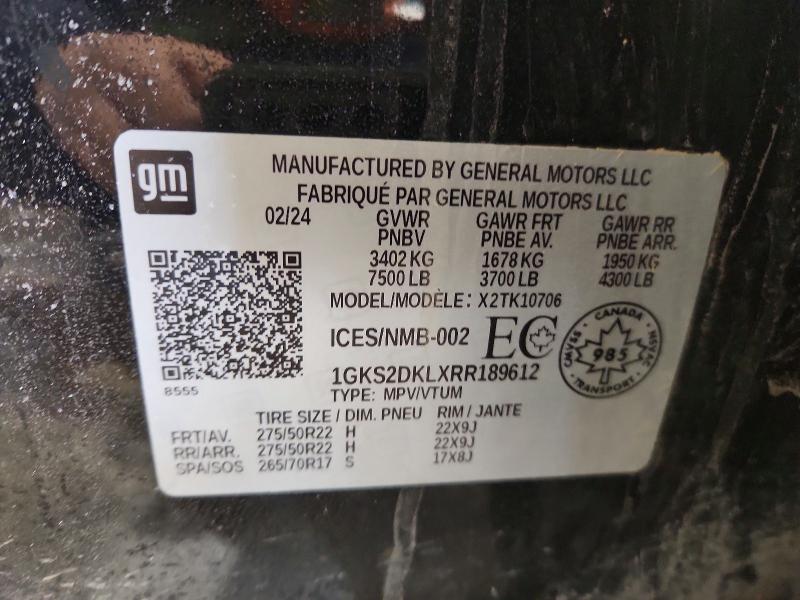 Продаж на аукціоні авто 2024 Gmc Yukon Dena, vin: 1GKS2DKLXRR189612, номер лоту: 77677925