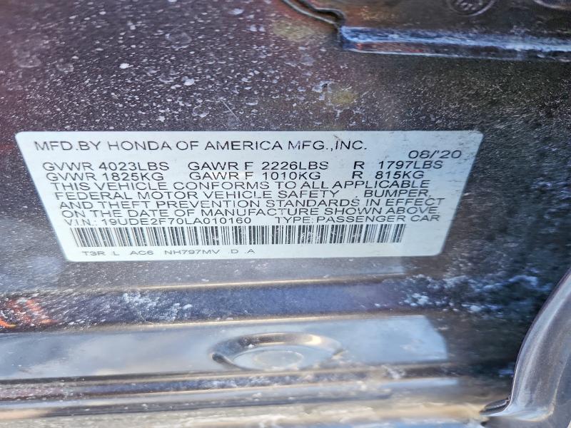 Продажа на аукционе авто 2020 Acura Ilx, vin: 19UDE2F70LA010160, номер лота: 74832505
