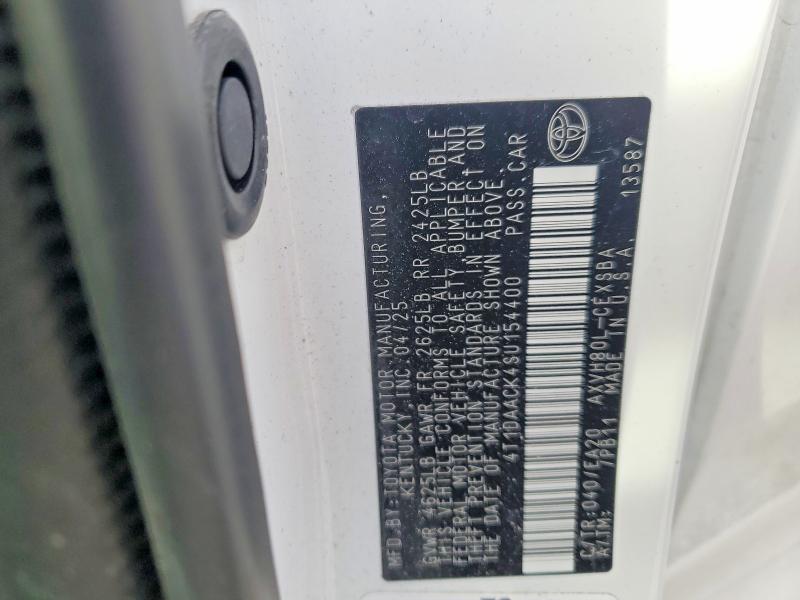 76899505 :رقم المزاد ، 4T1DAACK4SU154400 vin ، 2025 Toyota Camry مزاد بيع