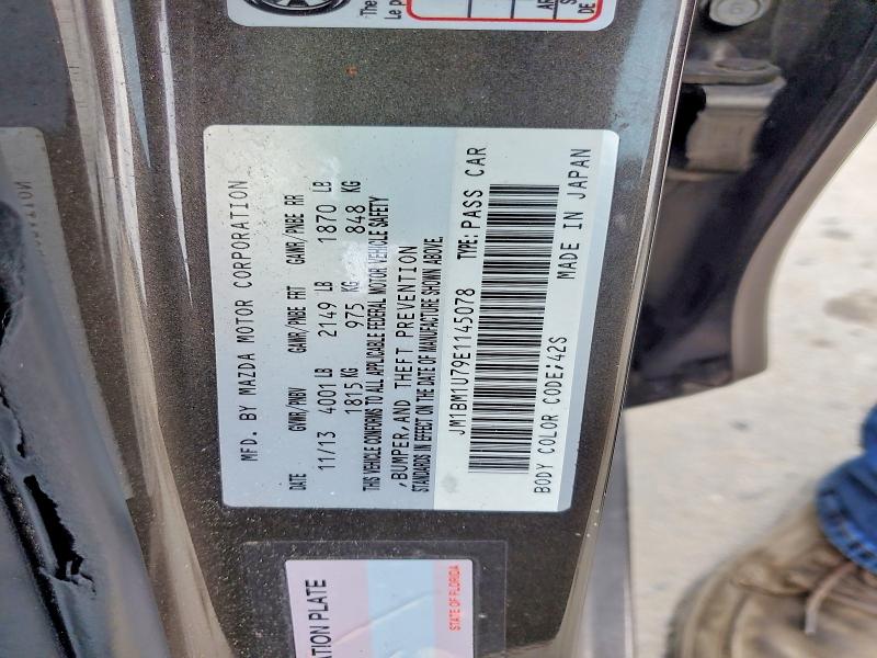 Aukcja sprzedaży 2014 Mazda 3, vin: JM1BM1U79E1145078, numer aukcji: 78046315