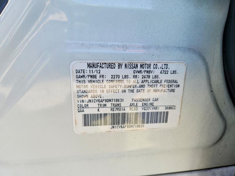 77288305 :رقم المزاد ، JN1CV6AP9DM718631 vin ، 2013 Infiniti G37 مزاد بيع