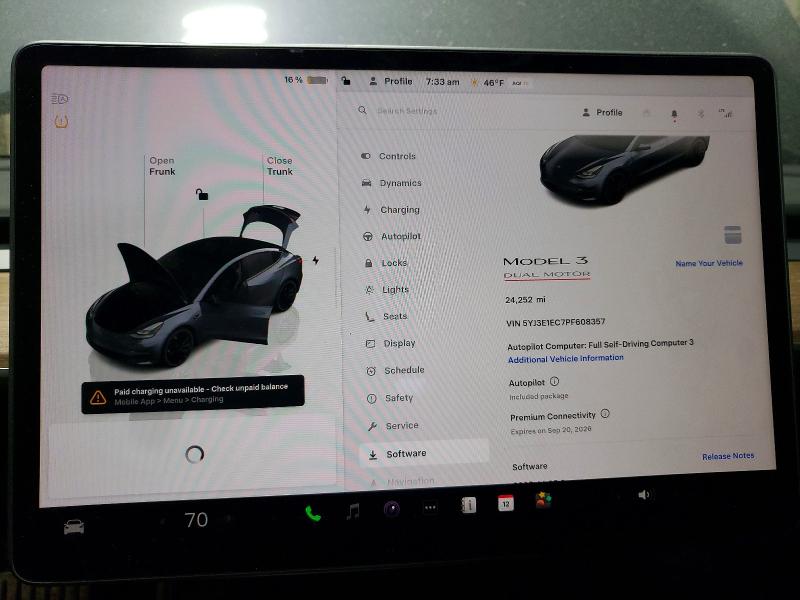 76484555 :رقم المزاد ، 5YJ3E1EC7PF608357 vin ، 2023 Tesla Model 3 مزاد بيع