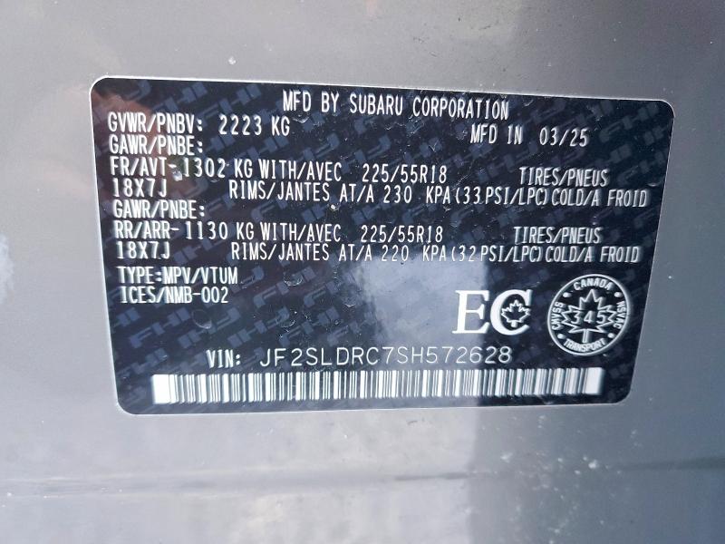 Продаж на аукціоні авто 2025 Subaru Forester, vin: JF2SLDRC7SH572628, номер лоту: 78290015